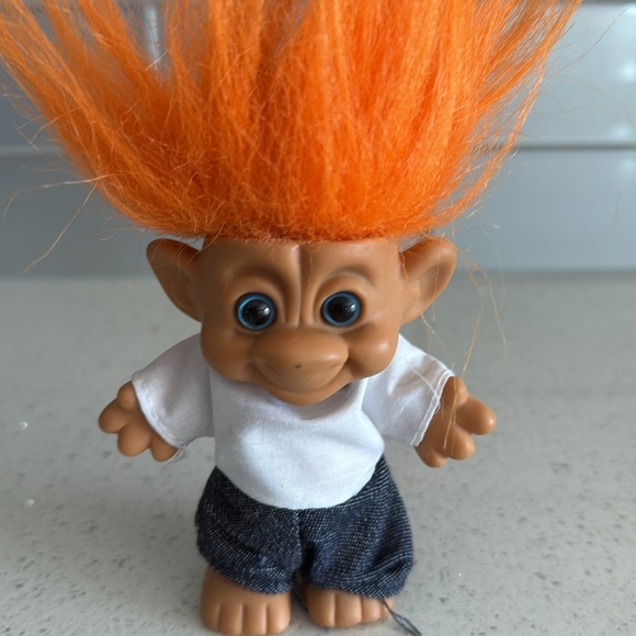 🏴 vintage Troll Doll with Orange Hair - Picture 3 of 8